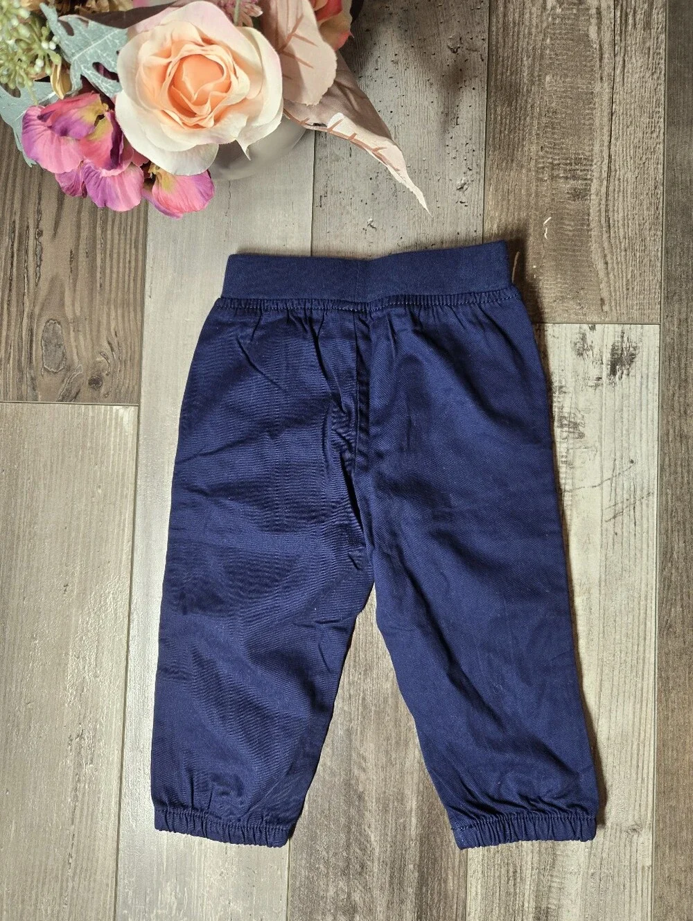 NWT Gymboree Baby Kids Navy Blue Jogger Pants with Drawstring – Size 12–18m
